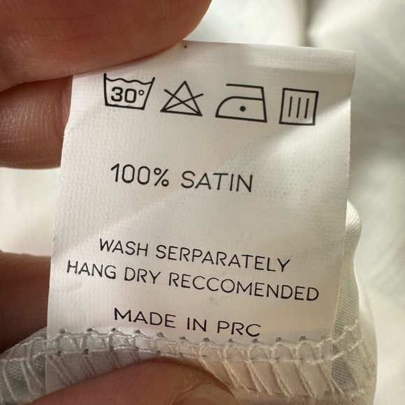 Shekou Butterfly Effect NWT 100% Satin Y2K Inspired Blue White Slip Dress - Picture 11 of 11